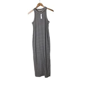 NWT Ann Taylor Ribbed Stripe Maxi Sleeveless Tank Dress S